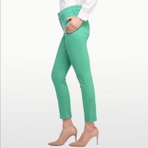 NYDJ Jill Ankle Fit  Teal Green Jeans